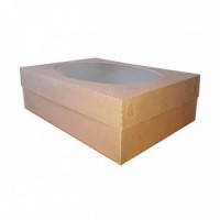 Коробка для пирожных "девятка с окном "Kraft"